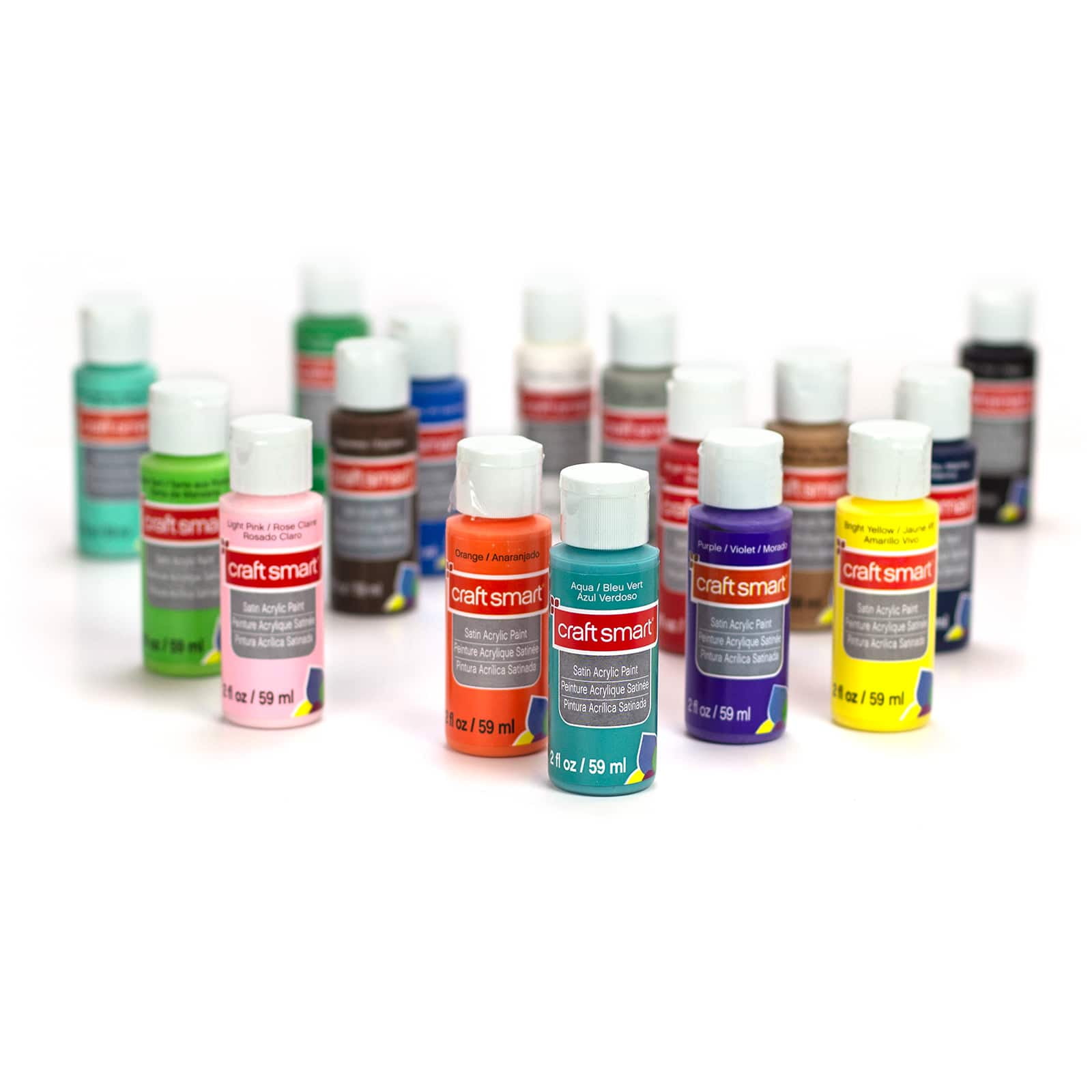 Craft Smart Satin Acrylic Paint Value Pack, 12 Packs: 16 ct. (192 total)