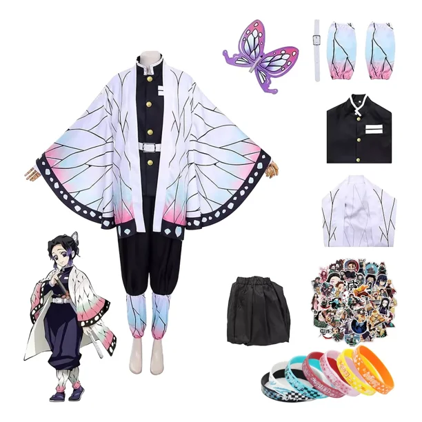 Tuta Corta Cosplay Demon Slayer – Maglietta + Pantaloncini – Kamado Tanjirou, Nezuko, Kochou Shinobu - Foto 1