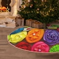 thumbnail image 5 of Sikiie Brightly Colored Cupcakes Nativity Christmas Tree Skirt, Jesus Christian Winter Holiday Tree Mat Decoration(30-48IN)48", 5 of 6