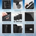 thumbnail image 4 of Cantor Ultra Lightweight Softside Luggage with Spinner Wheels,Black, Set of 3, Expandable Suitcase with Retractable Handle and ID Tag, 4 of 6