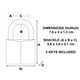 thumbnail image 4 of Candado Master Lock de latón macizo 4 cm con llave, 4 of 7