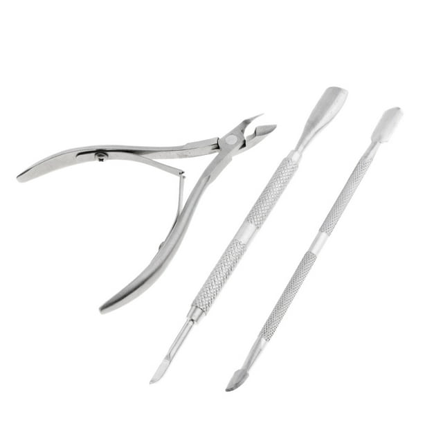 Pinza para Cutículas con Empujador Yinane Cortador de Cutícula Acero Inoxidable