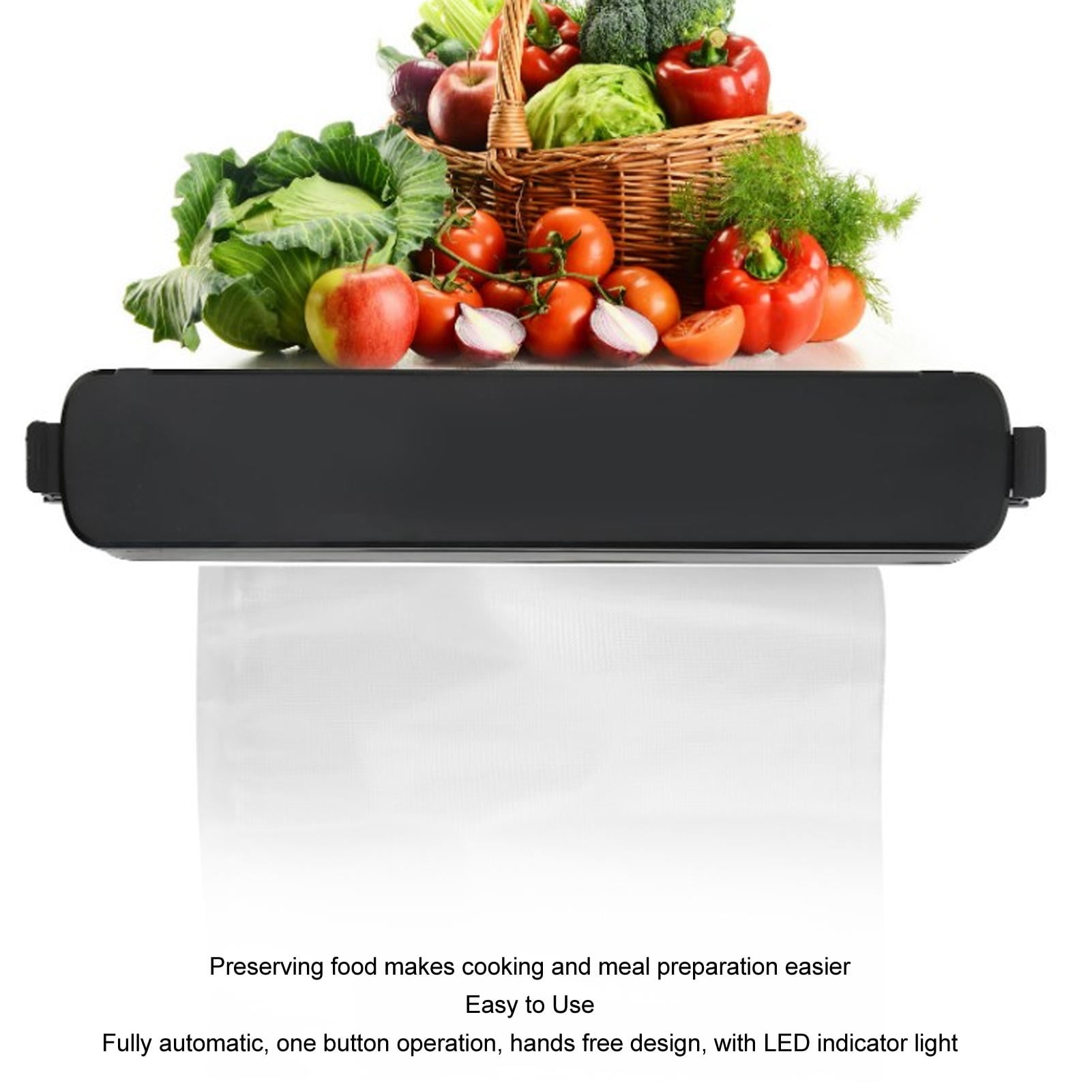 Yajisi 10‑Bag Automatic Vacuum Sealer with LED Timer – 15‑Second Quick Seal, Dry & Moist Modes, 220V CN Plug