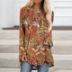 thumbnail image 2 of Blusa de manga larga con cuello redondo para mujer, informal, Sexy, a la moda, con estampado holgado Pompotops  FGAJ5755, 2 of 5