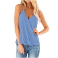 thumbnail image 2 of Wiyuqeen Spaghetti Strap Deep V Neck Tank Tops Womens Elegant Flowy Sleeveless Blouses Basic Loose Solid Color Camisoles Lightweight Summer Tees, 2 of 9