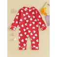thumbnail image 3 of Bagilaanoe Newborn Baby Girl Boys Valentine's Day Jumpsuit Heart Print Long Sleeve Bodysuit 3M 6M 12M 18M 24M Infant Spring One Piece Romper, 3 of 8