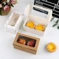 thumbnail image 4 of 10Pcs Dream Lifestyle Natural Kraft Bakery Boxes with Window, Cookie Boxes for Strawberries, Dessert Cookie Pie Macaron Donut Muffins Box for Bakery and Home, Party Favors, 4 of 8