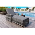 thumbnail image 2 of LiviNest 4-Position Adjustable Outdoor Chaise: 4-Level Recliner with Armrests - 400Lbs Capacity All-Weather Wicker Pool Lounge for Patio & Garden - Gray with Removable Cushions, 2 of 6