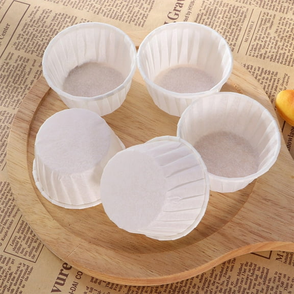 Raindrops White Paper Cake Cups for Baking Muffins Desserts Perfect for Parties and Celebrations 2 Inches