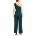 thumbnail image 2 of Adrianna Papell Women's Beaded Crepe Jumpsuit Green Size 4 Petite, 2 of 4