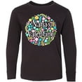 thumbnail image 3 of Inktastic Nana's Valentine with Flower Circle Long Sleeve Youth T-Shirt, 3 of 5