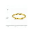 thumbnail image 2 of 14K Rose Gold Polished Twisted Band (yellow-gold), 2 of 2