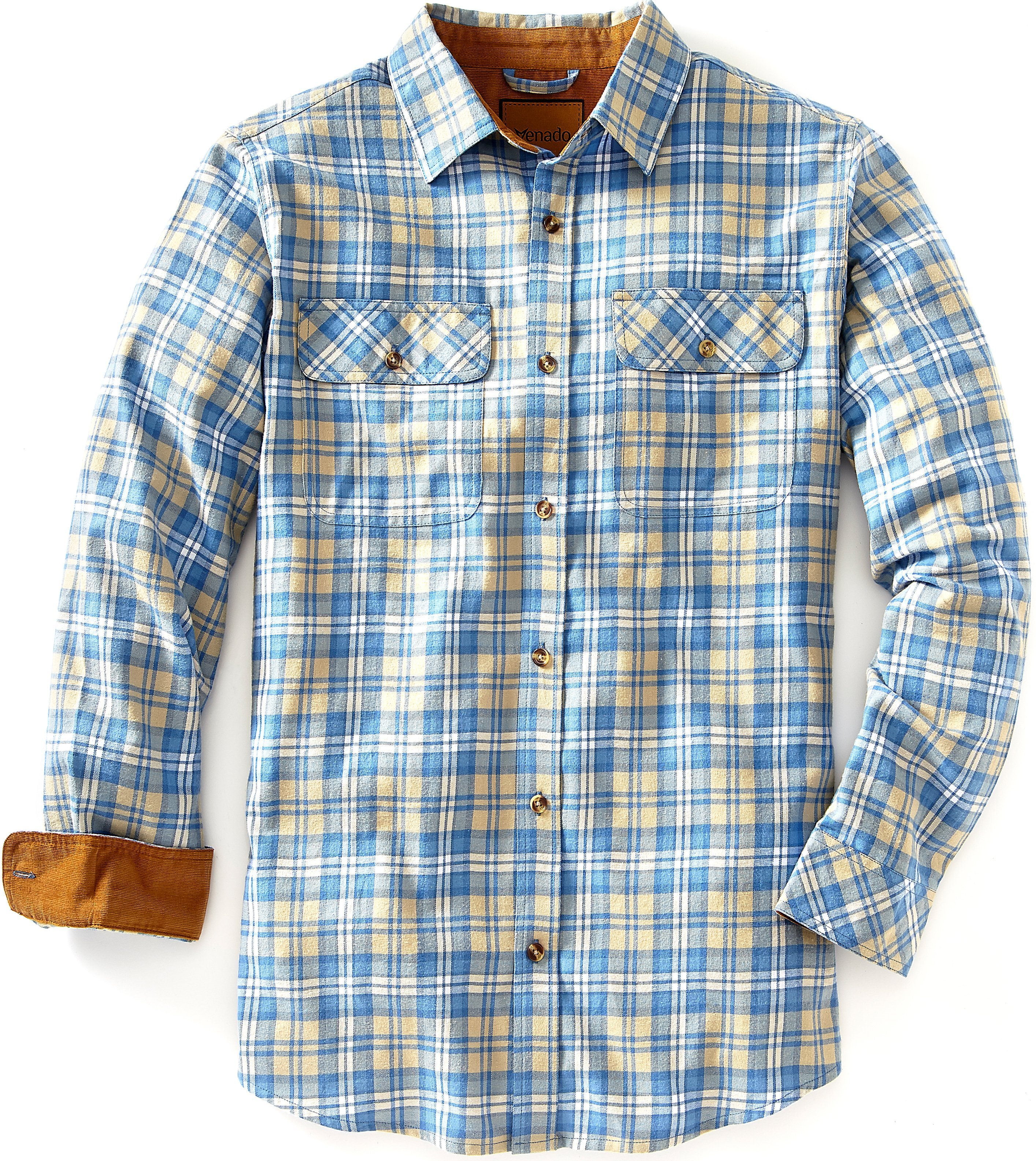 Venado Flannel Shirt for Men - Men's Plaid Shirt with Full Reach Gusset ...