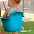 thumbnail image 4 of Acorn Adventures Toddler Swing Seat – Baby Bucket Swing for Outdoor Backyard & Porch, Adjustable Ropes, Easy Install, Weather-Resistant HDPE - Blue, 4 of 7