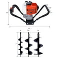 thumbnail image 2 of Olurrisa V-Type 52CC 2 Stroke Gas Post Hole Digger One Man Auger EPA Machine Plant Soil Digging Fence withHole Digger Replacement Auger Bits L6"+L10"+L12" DRILL BITS, 2 of 9