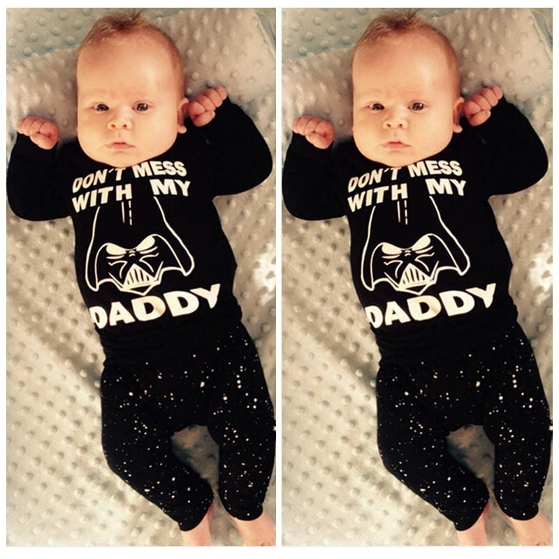 Star Wars Nouveau Ne 6 12 18 24 Mois Tops Chemise Pantalon Ensemble Bebe Garcon Vetements Tenue Walmart