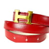 Hermès 18mm Reversible H Logo Belt Kit Red Brown Gold 12her68
