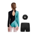 thumbnail image 3 of vastwit Ensemble de Justaucorps de Patinage Rythmique pour Filles, Uniformes de Danse Ballet, Justaucorps de Gymnastique Vert 6, 3 of 7