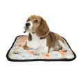 thumbnail image 2 of PKQWTM Flower Orange White Color Pet Dog Cat Bed Pee Pads Mat Cushion Potty Dogsblankets Crate Bed Kennel 25x30 inch, 2 of 3