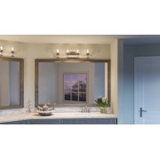 Urban Ambiance Luxury Farmhouse Bath Fixture, Size: 8-1/2H x 32-7/8W, with Urban Industrial Style Elements, Galvanized Steel Finish, UHP2487