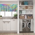 thumbnail image 5 of LALILO Kitchen Curtain Valance Psychedelic Light Rod Pocket Window Curtain 52"x 18" Set of 2, 5 of 6