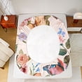 thumbnail image 5 of Homewish Chic Butterflies Twin Sheet Sets,Rustic Flower Floral Twin Fitted Sheet,Country Autumn Leaves Flat Sheet For Girls Teens,Breathable Home Decor,3 Pieces, 5 of 7