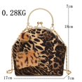 thumbnail image 5 of Bolsos de hombro GEEK de lujo con estampado de leopardo para mujer, bandoleras doradas, bolsos de moda con cadena y cierre de concha, bolso pequeño de noche, bolso de mano para uso diario., 5 of 5