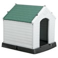 thumbnail image 6 of ZENY 32" Large Waterproof Dog House Indoors & Outdoors Plastic Pet Kennel Removable Green Roof, 6 of 10