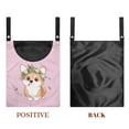 thumbnail image 7 of ZIATUBLE Corgi Clothes Pins Bag Floral Storage Hanging Organizer Stretchy Hanging Can Storage Organizer Pantry Set 2 Pack Large Capacity Clothes Pin Bag to Hang On Line Clothesline Outdoor, 7 of 7