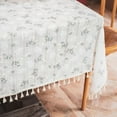 thumbnail image 3 of Korean Style Small Daisy Cotton Floral Tablecloth,Tea Table Decoration,Rectangle Table Cover For Kitchen Wedding Dining Room, 3 of 10