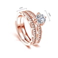 thumbnail image 3 of HomeKingdee 2 Pcs Adjustable Open Ring Set - Moissanite Snowflake Simulated Zircon Copper Rings for Women, Fashion Romantic Jewelry for Parties Engagements Gifts, 3 of 5