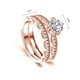 thumbnail image 3 of HomeKingdee 2 Pcs Adjustable Open Ring Set - Moissanite Snowflake Simulated Zircon Copper Rings for Women, Fashion Romantic Jewelry for Parties Engagements Gifts, 3 of 5