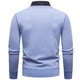 thumbnail image 4 of Blusa y camisa de manga larga con cuello vuelto para hombre, camisa de punto con bloques de color, blusa ajustada de manga larga con cuello vuelto y medio botón, blusa de poliéster para hombre, 4 of 4