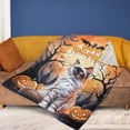 thumbnail image 4 of Mummy Ragdoll Happy Halloween with Pumpkins Bats Spooky Fun Cozy Fleece Blanket Cat Lover Kitten Owner Gifts Idea Warm Soft Throw Blanket - 00019, 4 of 5
