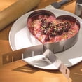 thumbnail image 3 of Heart Cake Mold Ring Large Heart Cookie Cutter Pancake Mold Stainless Steel, 3 of 9