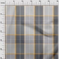 thumbnail image 2 of oneOone Cotton Poplin Twill Gray Fabric Madras Check Dress Material Fabric Print Fabric By The Yard 56 Inch Wide, 2 of 2