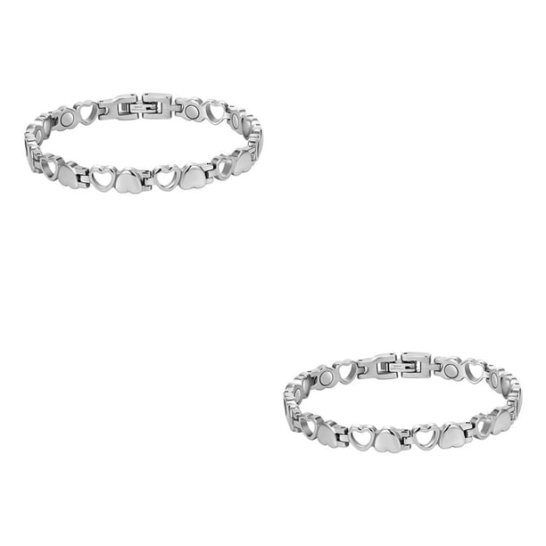 Brazalete de mujer Sonducket Festival en forma de corazón Cumpleaños Boda Compromiso Joyería Plata