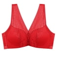 thumbnail image 4 of Bra Women's Plus Size Full Wrap Front Closed Posture Back Unpadded Smooth Underarm Seamless Elastic Wireless Lightweight, 4 of 5