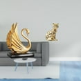 thumbnail image 2 of Figura Decorativa De Gato Cisne, Colección De Estatuas, Pieza De Arte Moderno, Escultura Animal Para Sala De Estar, Armario, Chimenea, Decoración Del Hogar., 2 of 8