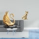 thumbnail image 2 of Figura Decorativa De Gato Cisne, Colección De Estatuas, Pieza De Arte Moderno, Escultura Animal Para Sala De Estar, Armario, Chimenea, Decoración Del Hogar., 2 of 8