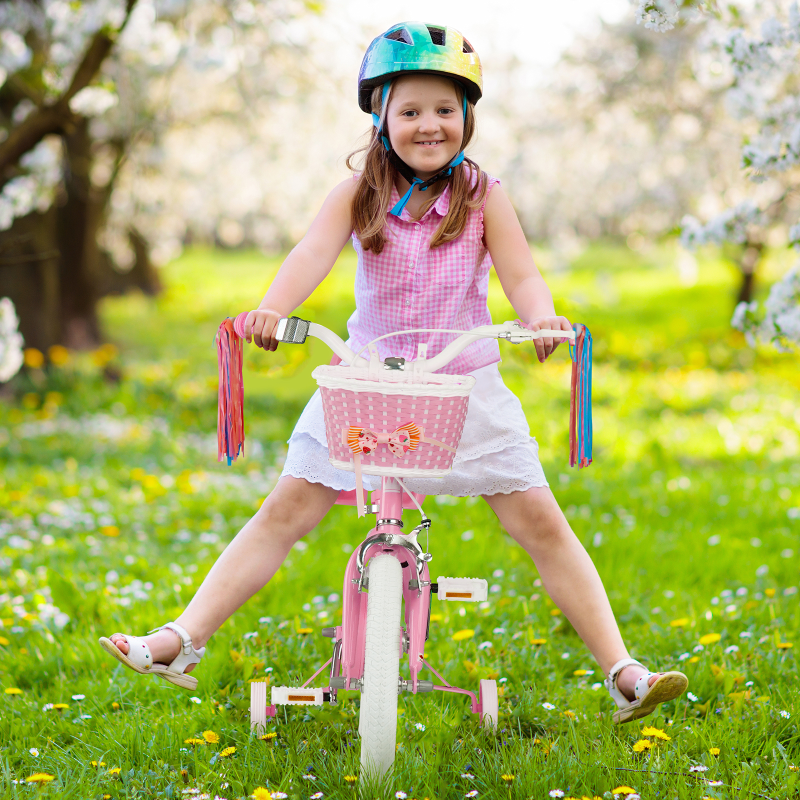 XJD 16" Girls' Bike with Doll Seat and Basket photo 2