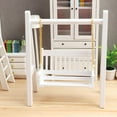 thumbnail image 4 of PPKVUFD Miniature Swing White Dollhouse Miniature Porch Swing Exquisite Thickness, 4 of 9