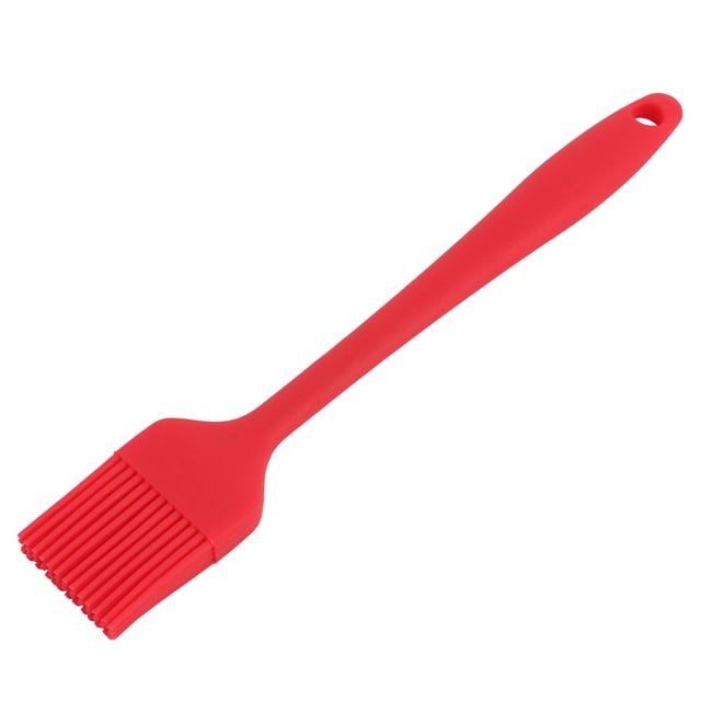 Utensilios de cocina de silicona para el hogar, jeringa para pavo, brocha para barbacoa y pastelería, roja