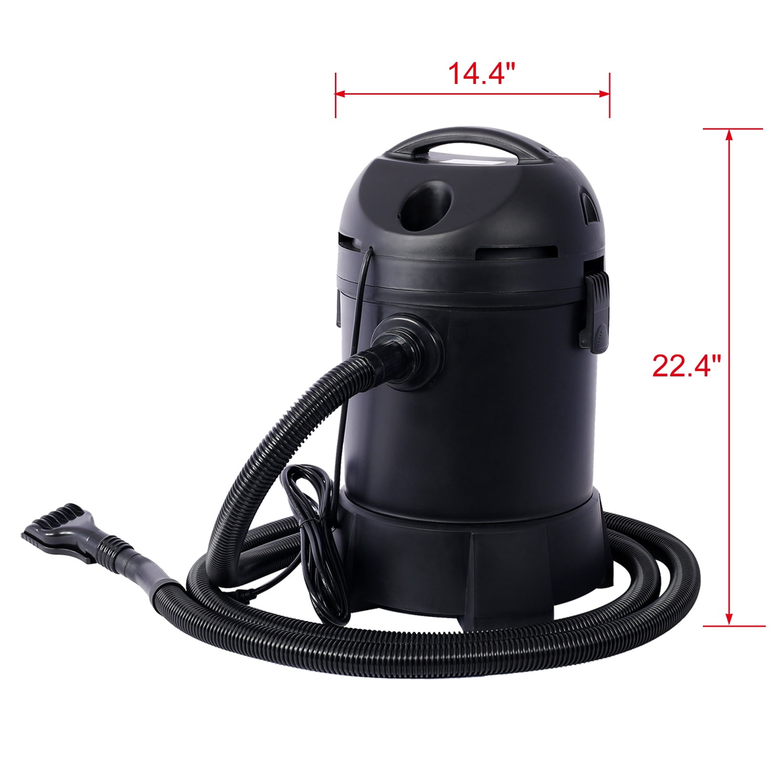 Pond Vacuum Cleaner with 14ft Hose, 1400W Powerful Muck Remover, 3 Nozzles & Debris Bag for Garden Ponds up to 3ft Deep, Continuous Drain System