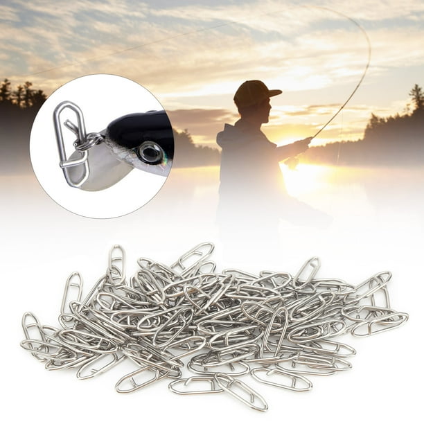 SHAR 100Pcs Fishing Tackle Power Clips Stainless Steel Fishing