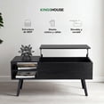 thumbnail image 2 of Mesa de Café Elevable MDF Color Negro con Almacenamiento Interno, Mesa de Centro negro M, 2 of 8