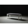 thumbnail image 5 of Pasargad Home Luxe Velvet Bench Grey Color, 5 of 6