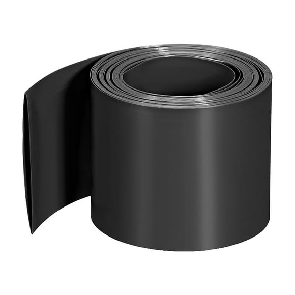 Tubo Termorretráctil de 60mm de Ancho Plano, Tubo Termorretráctil Pre Cortado para Tres 18650, 2m de Largo, Negro
