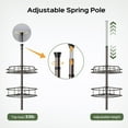 thumbnail image 4 of No-Drill Quick Installation Tension Pole Shower Caddy – 4-Tier Adjustable Corner Shelves, Rust-Resistant, 47-121 Inch, Space-Saving Storage for Renters & Family, 4 of 10