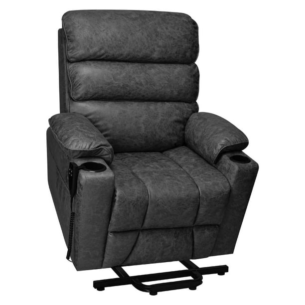 Sleep To Stand Power Lift Chair Perfect Living Room For Relaxation True Lay Flat Sleeping Recliner With Massage And Heat 2 Motor Independent Back Foot Adjust Leather Like Fabric Com Sleep To Stand Power Lift Chair Perfect, Best Chair Recliner Parts